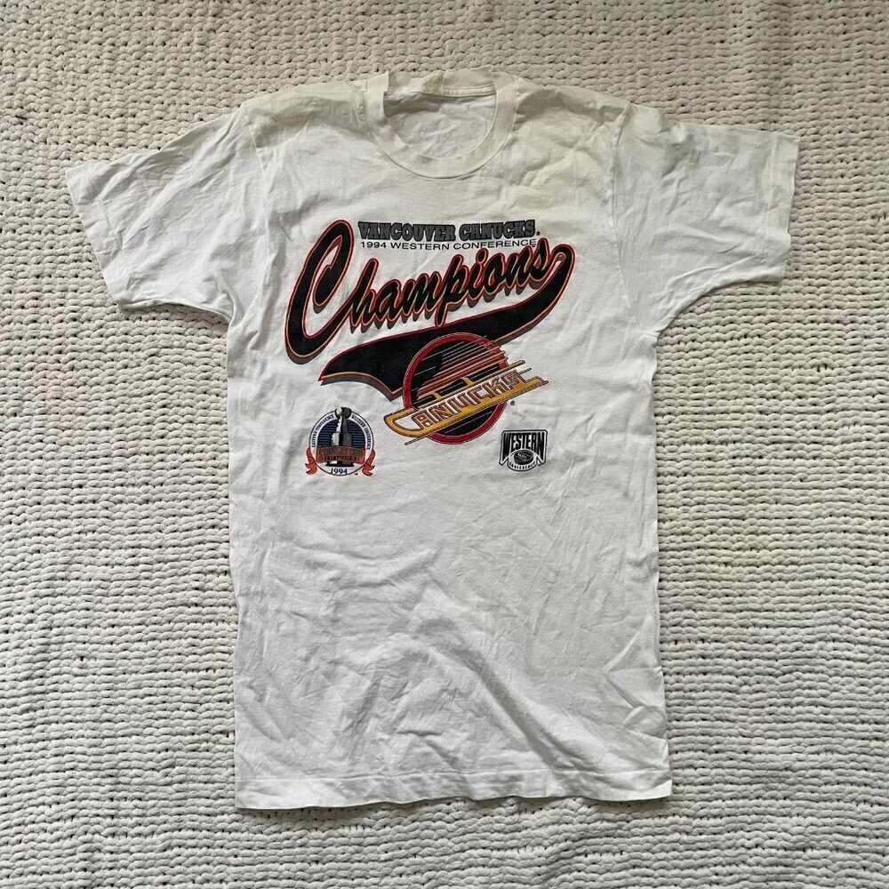 Vintage Women's 1994 Canucks Western Conference Final T-Shirt - Size Medium